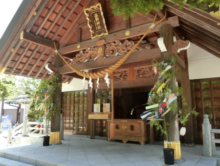 西野神社 拝殿(七夕仕様)