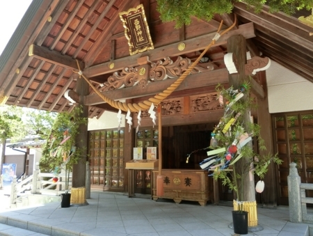 西野神社 拝殿（七夕仕様）