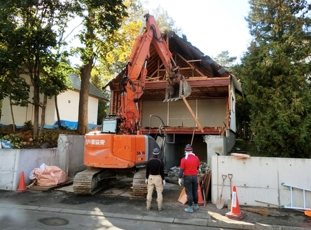 平成30年9〜10月　西野神社神楽殿 解体工事