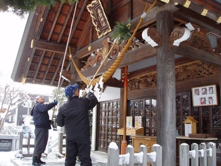 西野神社 煤払い（平成30年12月）