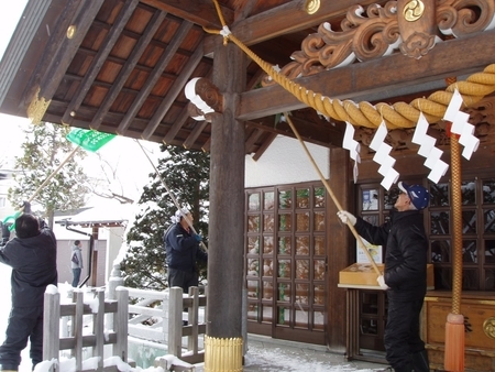 西野神社 煤払い（平成30年12月）