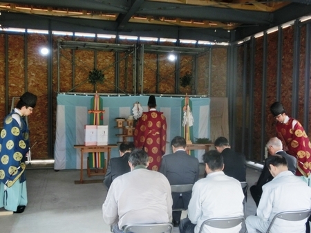 平成31年4月　西野神社儀式殿 上棟祭