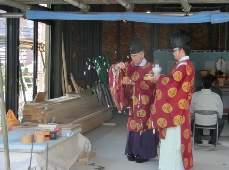 平成31年4月　西野神社儀式殿 上棟祭