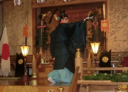 西野神社 朝日舞奉納