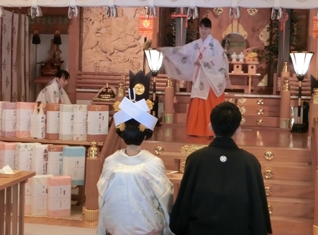 西野神社での神前結婚式