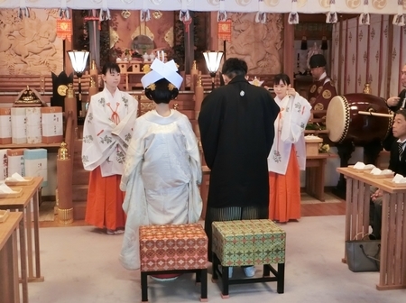 西野神社での神前結婚式