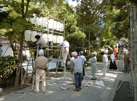 令和元年 西野神社秋まつりの準備風景