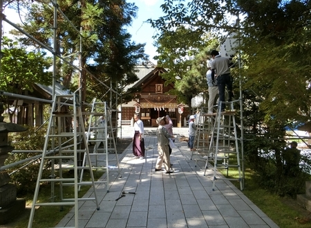 令和元年 西野神社秋まつりの準備風景