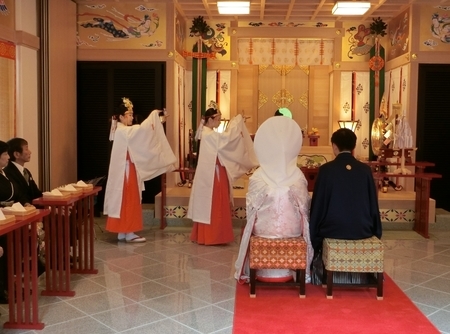 令和元年10月5日の神前結婚式（西野神社）