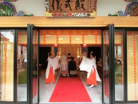 令和元年10月5日の神前結婚式(西野神社)