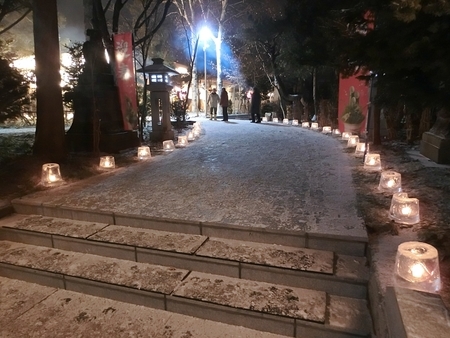 令和２年正月　西野神社 元旦の境内