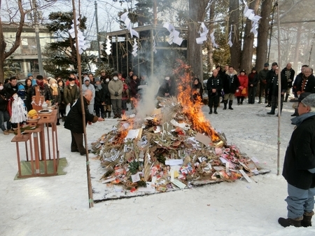 令和2年 西野神社 どんど焼き(点火)