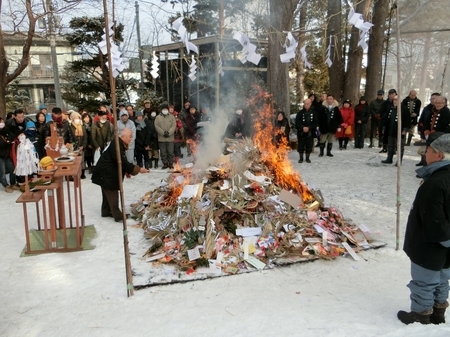 令和2年　西野神社 どんど焼き（点火）