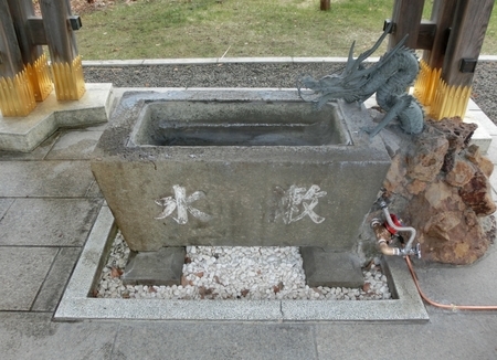 西野神社 手水舎 (手水自動化工事 施工後)