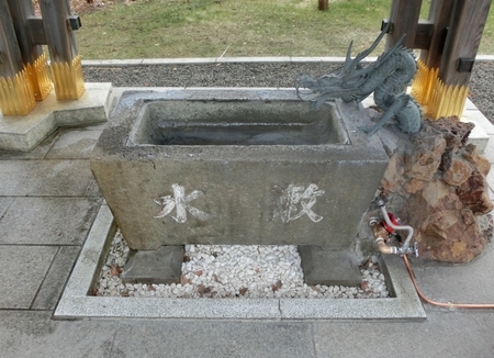 西野神社 手水舎 （手水自動化工事 施工後）