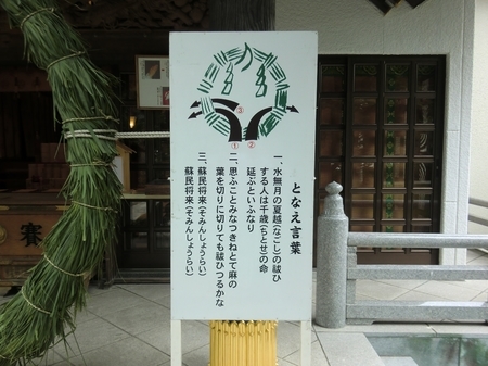 令和2年6月　西野神社 夏越大祓（看板）