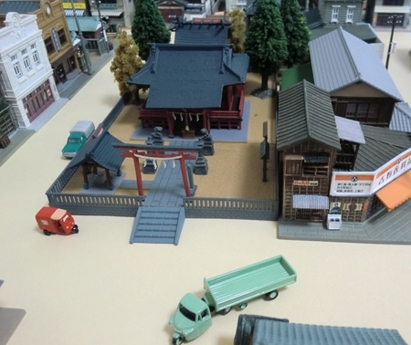 ジオコレ「神社B」と昭和の風景