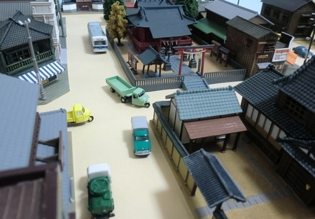 ジオコレ「神社B」と昭和の風景