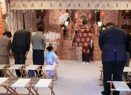 西野神社 七五三詣の御祈祷