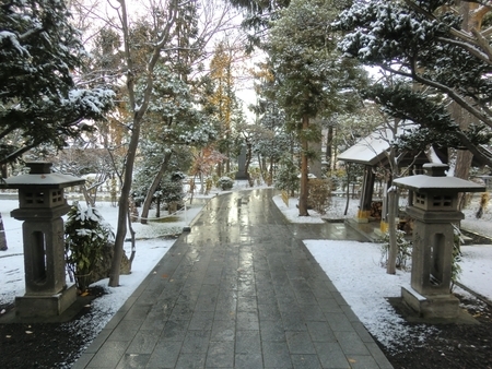 令和2年11月23日　西野神社早朝の境内