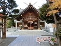 西野神社の拝殿正面（七五三看板）