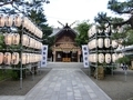 西野神社の拝殿正面（奉納提灯）