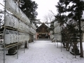 令和２年末の西野神社　参道と奉納提灯