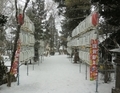 令和２年末の西野神社　参道と奉納提灯