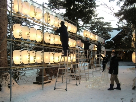 令和2年末の西野神社 参道での作業