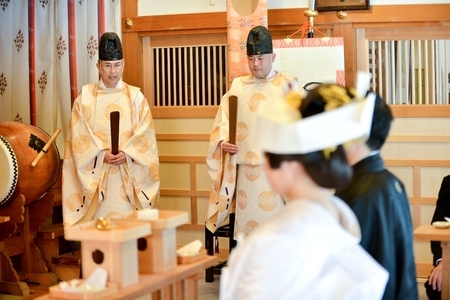 西野神社での神前結婚式