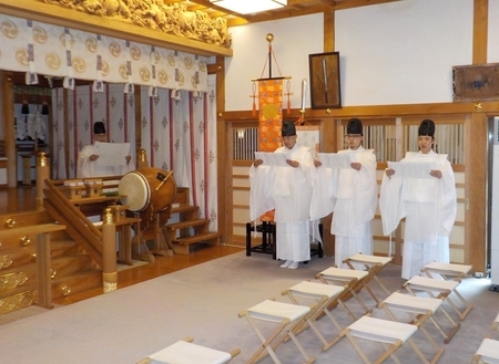 令和3年 西野神社 夏越大祓式(社殿内での神事)