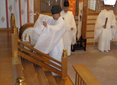 令和3年　西野神社 夏越大祓式（社殿内での神事）