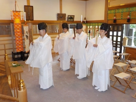 令和3年　西野神社 夏越大祓式（社殿内での神事）