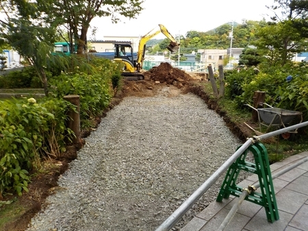 西野神社参集殿 建設工事中