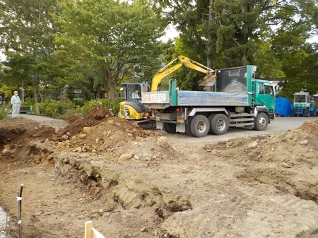 西野神社参集殿 建設工事中