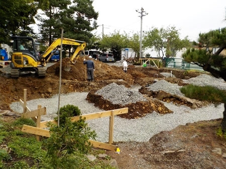 西野神社参集殿 建設工事中