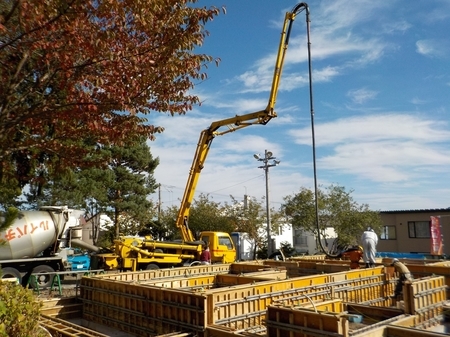 西野神社参集殿 建設工事中