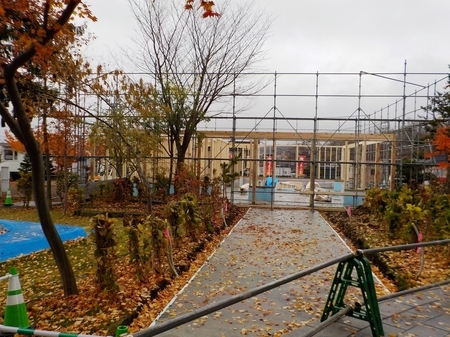 西野神社参集殿 建設工事中