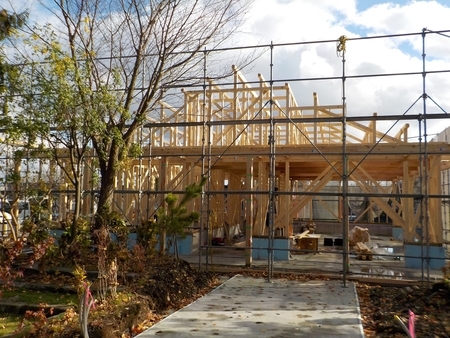 西野神社参集殿 建設工事中