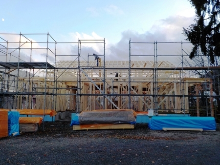 西野神社参集殿 建設工事中