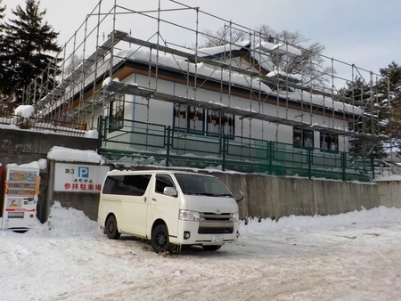 西野神社参集殿 建設工事中