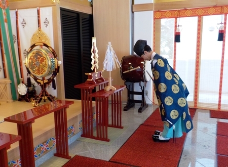 令和4年正月　西野神社儀式殿での新年祈祷