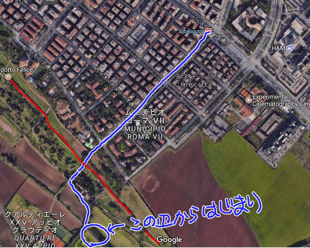 ローマ水道橋公園の地図 ローマ水道橋公園の地図