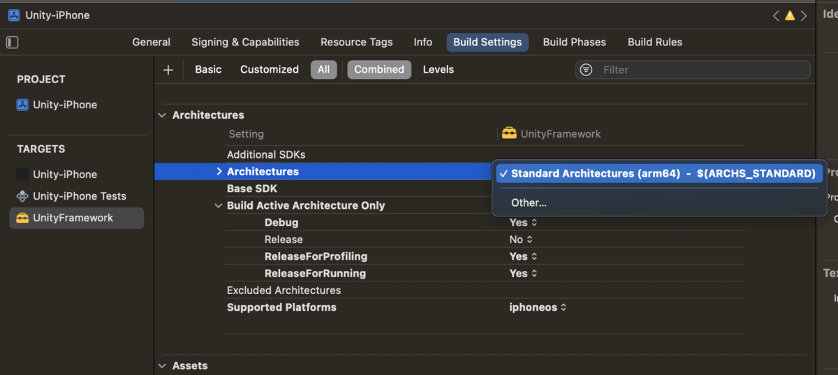 【iOS】The armv7 architecture is deprecated. You should update your ARCHS ...のエラーの対処法