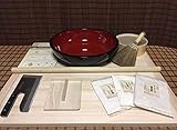 M判そば打ち道具一式・42センチこね鉢・フルイ・粉ホーキ・そば粉セット (そば打ちセット)mteto51 オ...