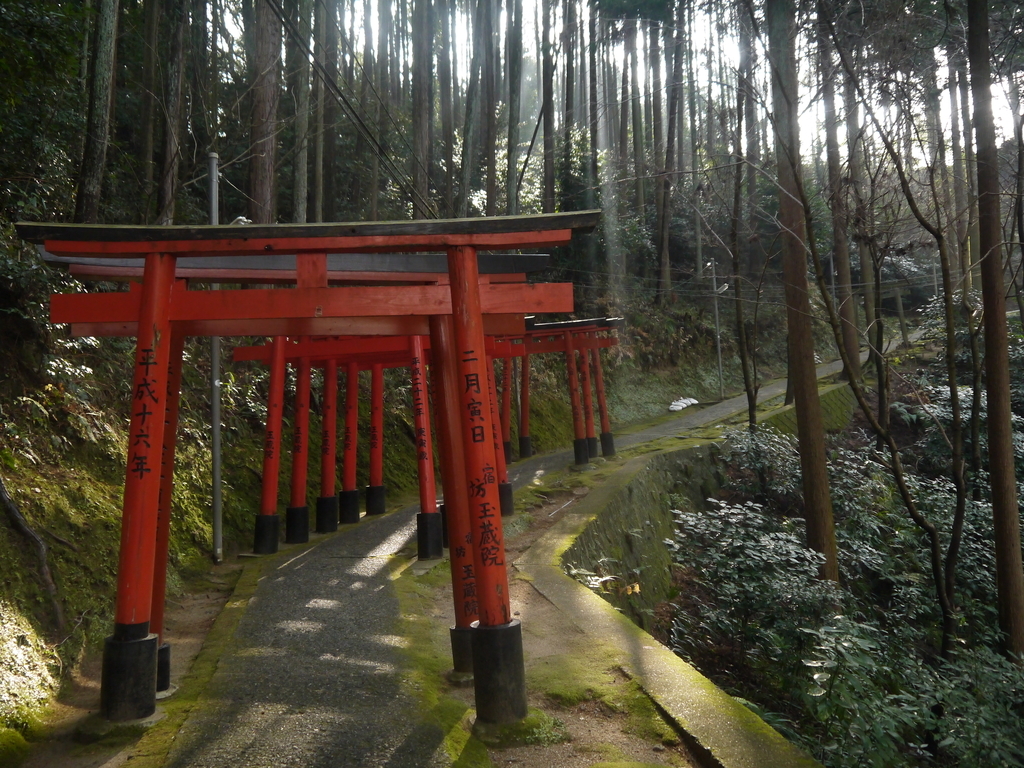 信貴山 劔鎧語法堂(けんがいごほうどう) 道のり 鳥居