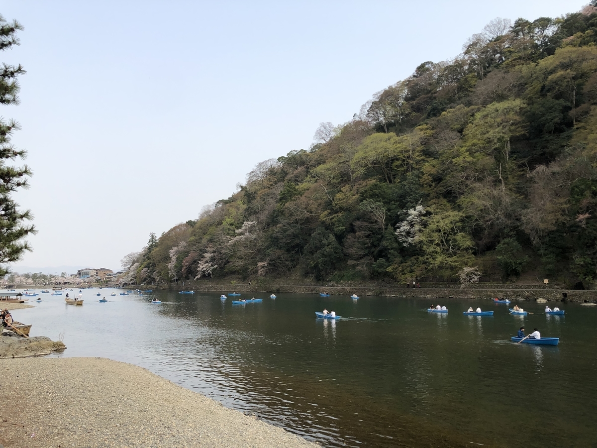 手漕ぎボート 京都嵐山