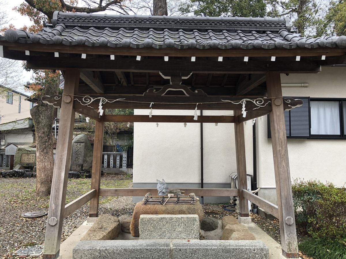 牧落八幡宮 手水舎