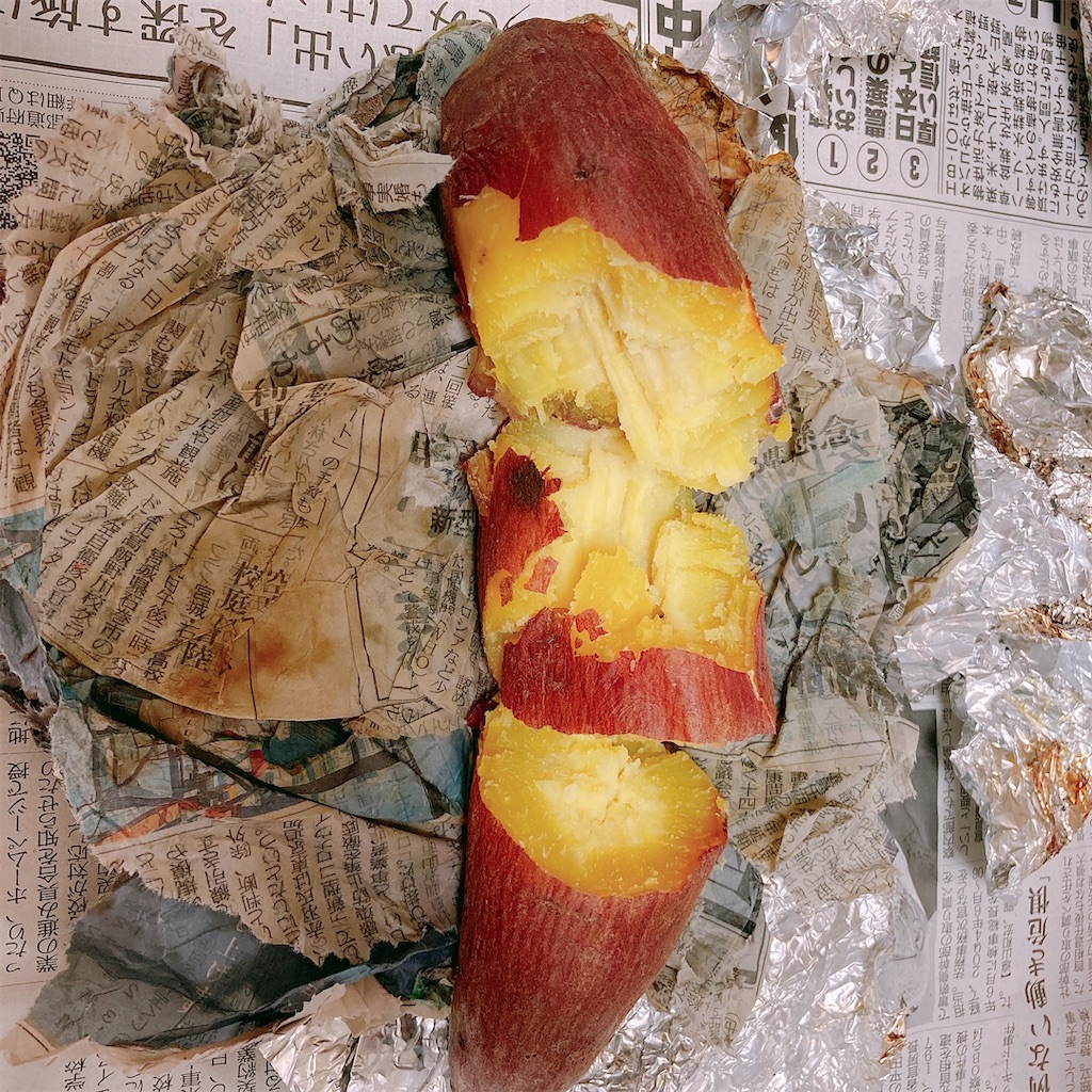 バーベキューで焼き芋 締めは焼き芋アイスで決まり のびのび生きる