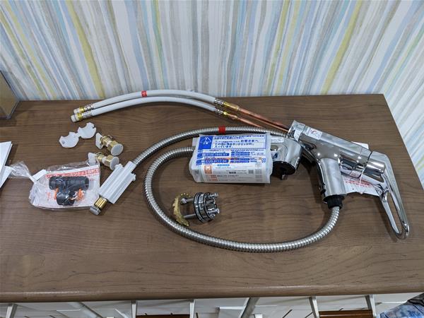 LIXILハンドシャワー付シングルレバー混合水栓[SF-C450SX]交換